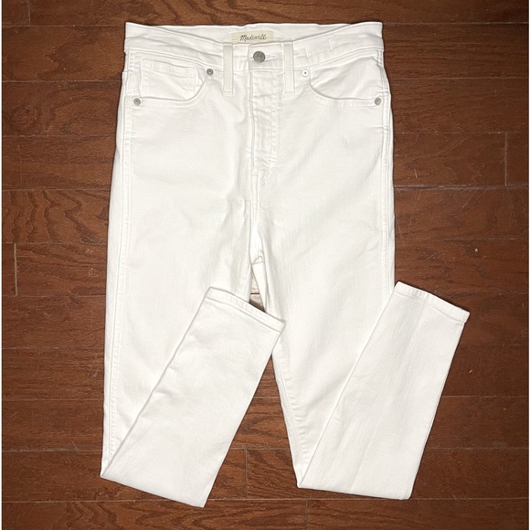 Madewell 10” High Rise Skinny White Jeans High Waist Size 28 - Picture 2 of 14